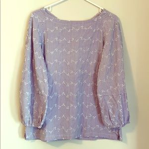 LOFT Striped Blouse NWOT